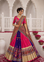 Garvi Muslin Cotton Lehenga Choli Set with Mirror Work & Lace Border Dupatta