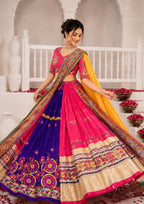 Garvi Muslin Cotton Lehenga Choli Set with Mirror Work & Lace Border Dupatta