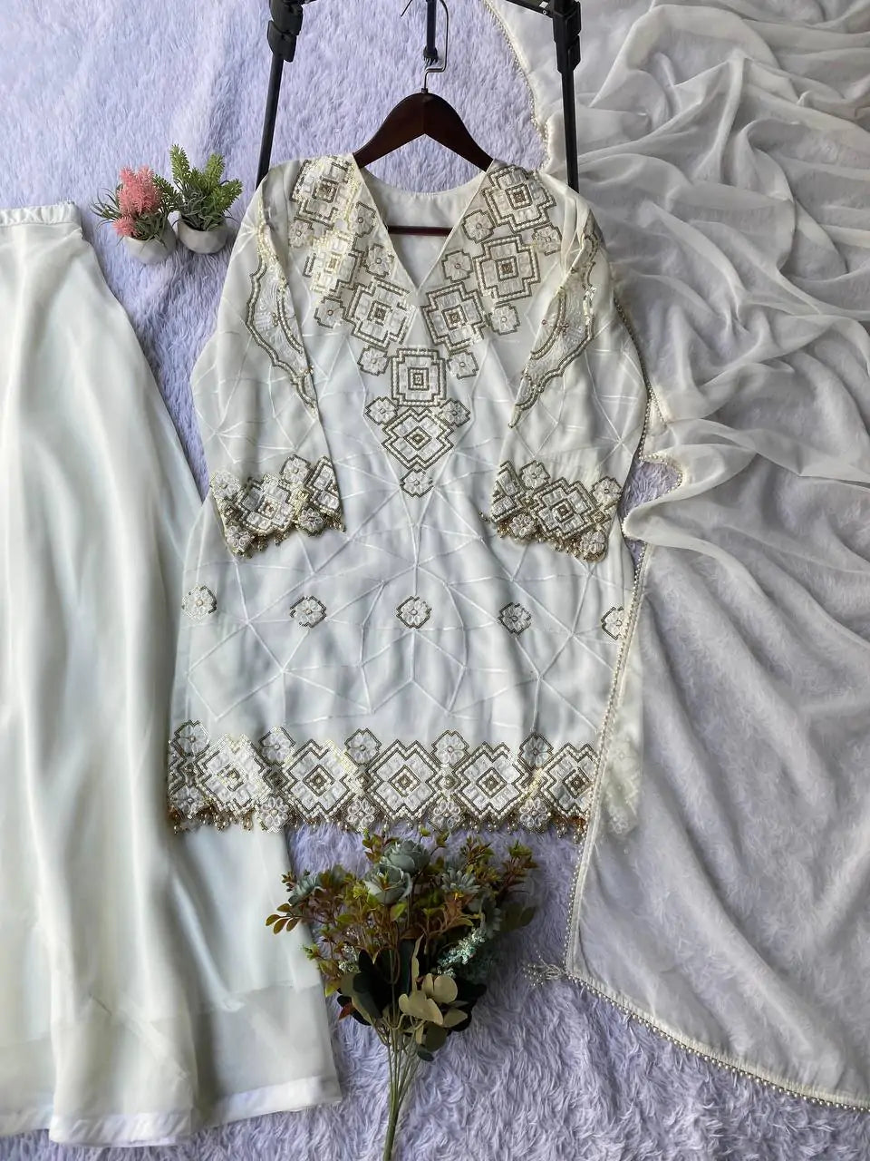 Barakah Festive Georgette Kurta Palazzo set