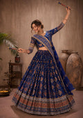 Iraaya Digital Print & Mirror Work Muslin Cotton Lehenga Choli Set for Navratri