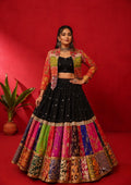 Raasrani Muslin Cotton Digital Print & Mirror Work Lehenga Choli with Koti Jacket