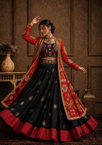 Raatri Raas Gujrati Style Mirror Work Lehenga Choli with Shrug