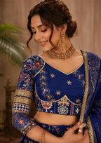 Iraaya Digital Print & Mirror Work Muslin Cotton Lehenga Choli Set for Navratri