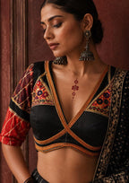 Reeva Real Mirror & Kodi Lace Work Navratri Lehenga Choli Set in Muslin Cotton
