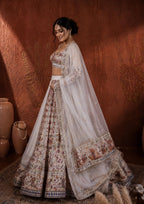Vrishti Premium Georgette Lehenga Choli Set with Sequin & Foil Mirror Work