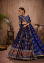 Iraaya Digital Print & Mirror Work Muslin Cotton Lehenga Choli Set for Navratri