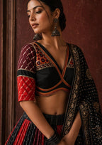Reeva Real Mirror & Kodi Lace Work Navratri Lehenga Choli Set in Muslin Cotton