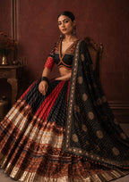 Reeva Real Mirror & Kodi Lace Work Navratri Lehenga Choli Set in Muslin Cotton