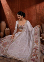 Vrishti Premium Georgette Lehenga Choli Set with Sequin & Foil Mirror Work