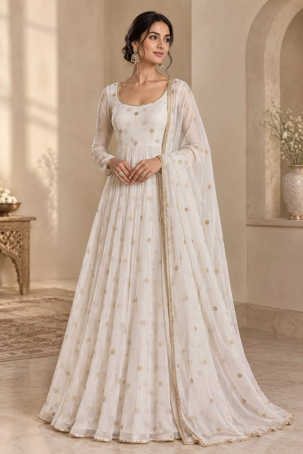 Inara Royal Georgette Anarkali Suit with Gotta Work