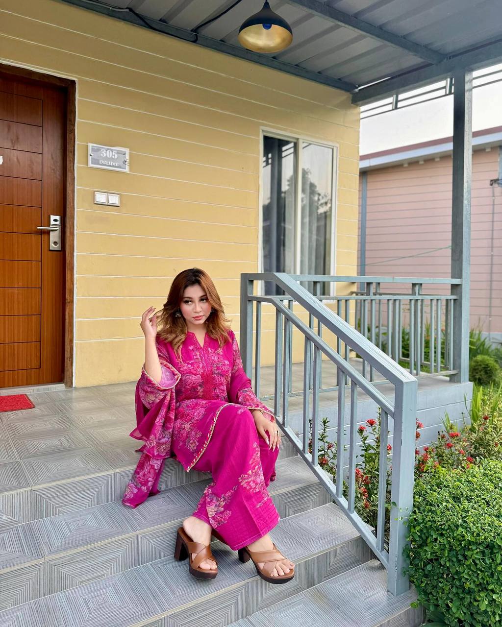 Georgette Digital Printed Pakistani Style Suit, Beautiful Gift for Her