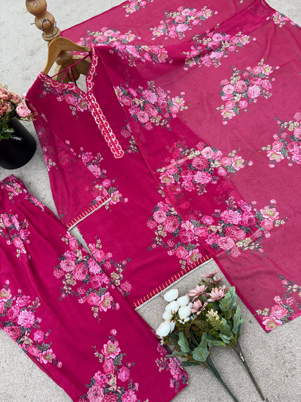 Georgette Digital Printed Pakistani Style Suit, Beautiful Gift for Her