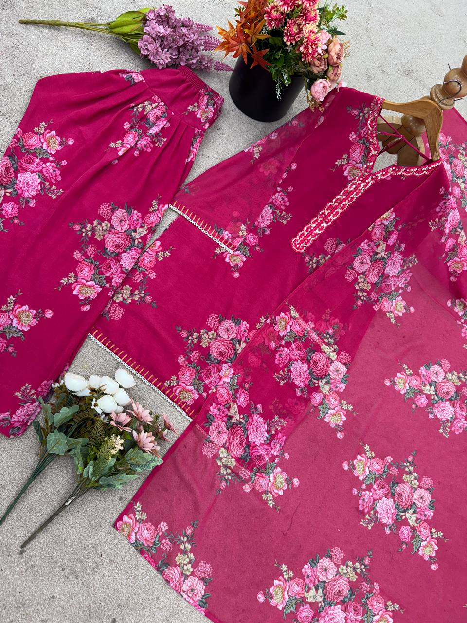 Georgette Digital Printed Pakistani Style Suit, Beautiful Gift for Her