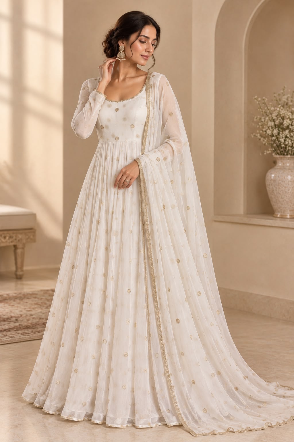 Inara Royal Georgette Anarkali Suit with Gotta Work