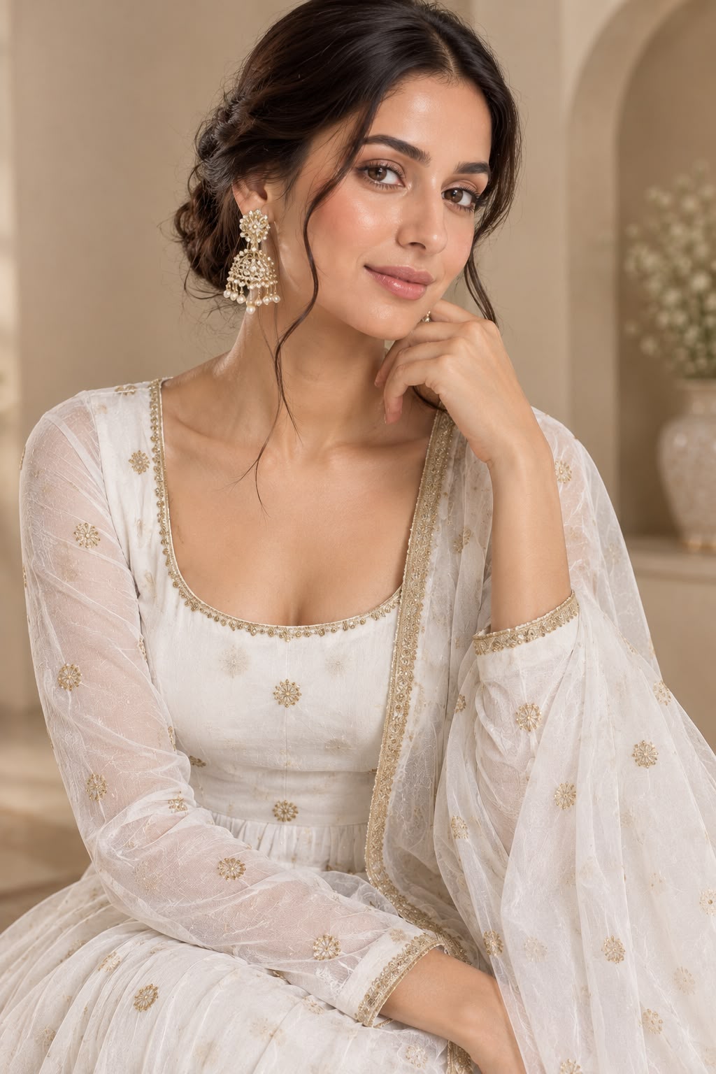 Inara Royal Georgette Anarkali Suit with Gotta Work