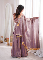 Zarisha Doremon Crush Mirror Lace Kurti Palazzo with Dupatta Set