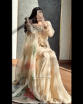 Designer White Beads and Embroidered Kurta Palazzo set with Handwork Dupatta