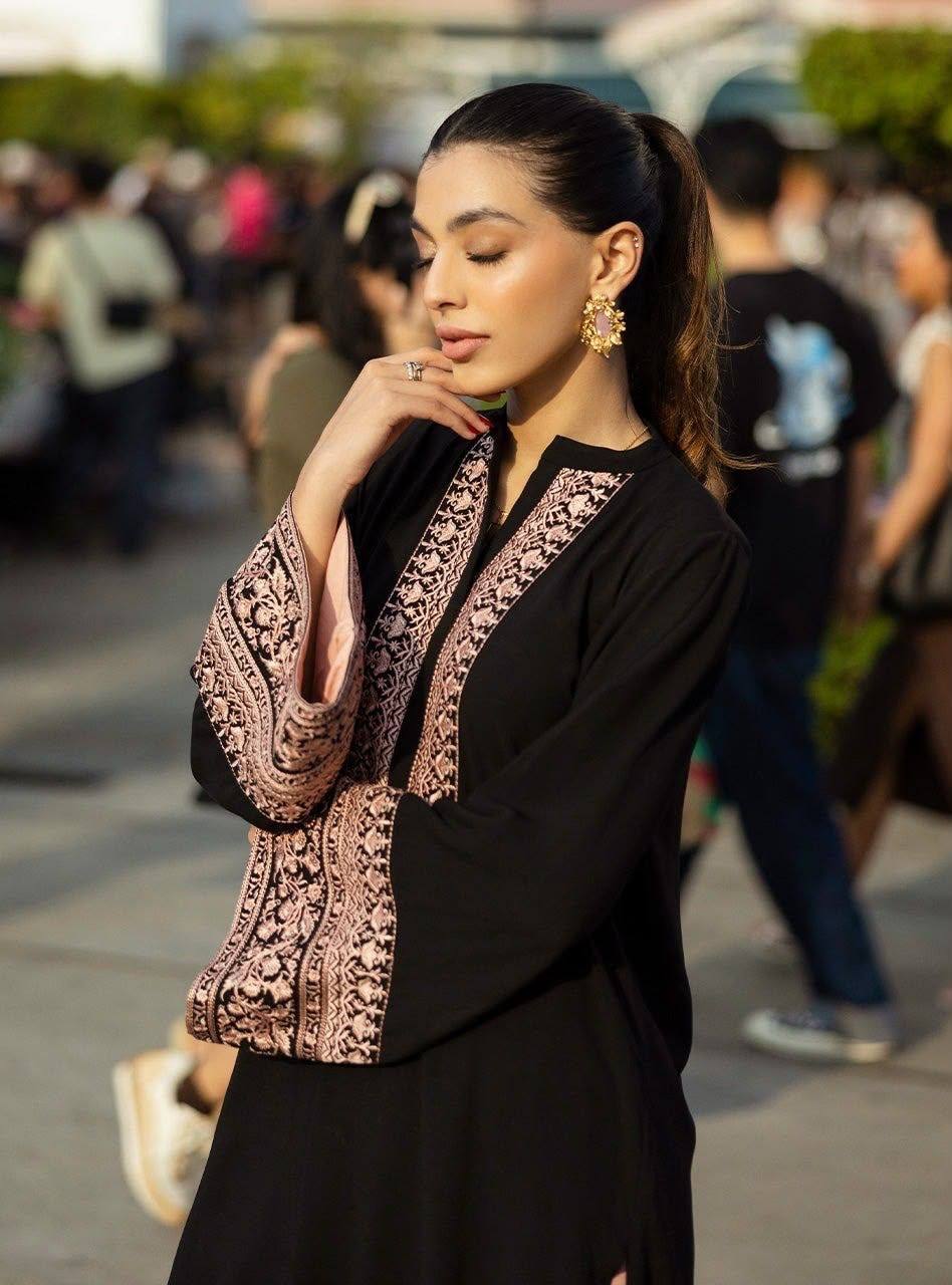 Beautiful Rayon Cotton Kurta Palazzo Set with Thread Work