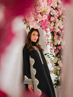 Designer Biscuit Slub Straight Fit Kurta Set with Thread Embroidery