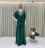 Designer Red Chinon Set with Sequins Embroidery Work & Kodi Latkan for Parties