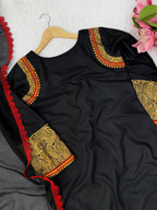Premium Kashmiri Style Thread Work Kurti with Palazzo & Dupatta