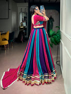 Rangrez Colorful Lehenga Choli Set with Gotta Patti Lace Work