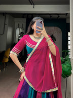 Rangrez Colorful Lehenga Choli Set with Gotta Patti Lace Work