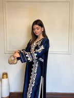 Aafreen Satin Rayon Embroidered Oversized Kaftan Set
