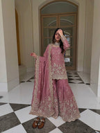 Premium Mirror Work Designer Sharara Set