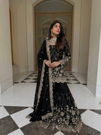 Luxury Sequence Work Sharara Suit Set