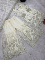 Heavy Embroidery Sequence Work Sharara Outfit