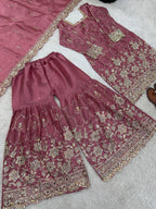 Premium Mirror Work Designer Sharara Set