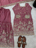 Premium Mirror Work Designer Sharara Set