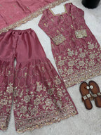 Premium Mirror Work Designer Sharara Set