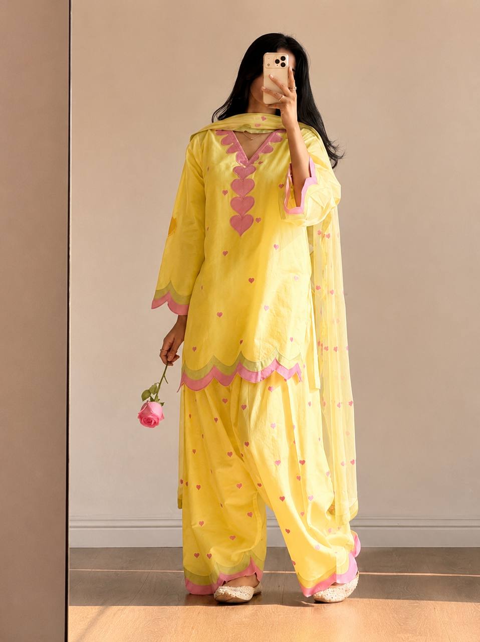 Classy Mul Chanderi Embroidery Work Salwar Suit Set