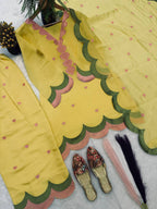 Classy Mul Chanderi Embroidery Work Salwar Suit Set