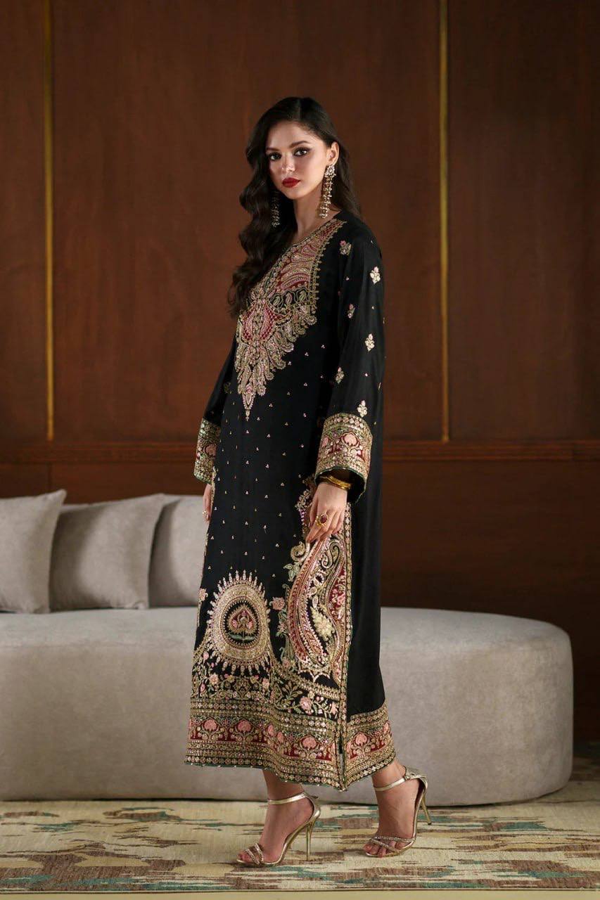 Meherika Pakistani Style Suit with Thread & Sequins Work