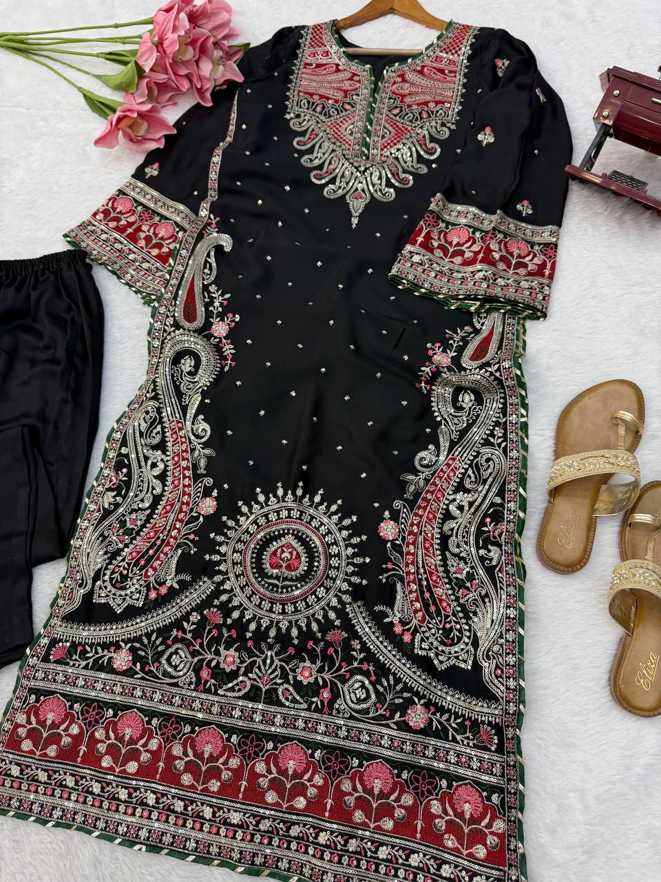 Meherika Pakistani Style Suit with Thread & Sequins Work