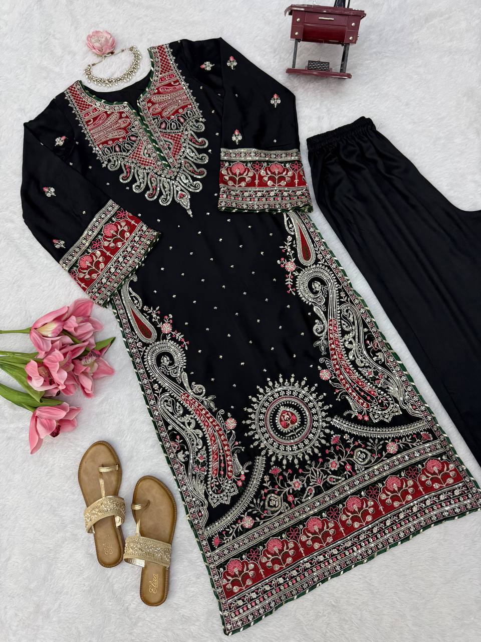 Meherika Pakistani Style Suit with Thread & Sequins Work