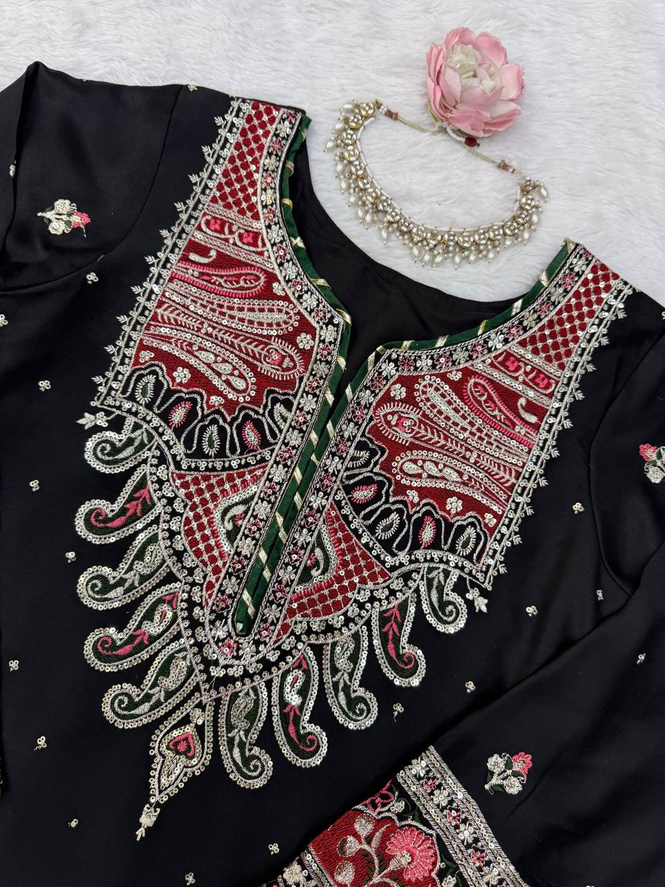 Meherika Pakistani Style Suit with Thread & Sequins Work
