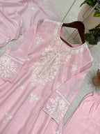 Zarvani Silk Salwar Suit Set with Sequin Embroidery for Women