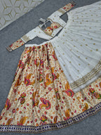 Vrishti Premium Georgette Lehenga Choli Set with Sequin & Foil Mirror Work
