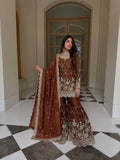 Wedding Wear Silk Sharara Set with Embroidered Dupatta