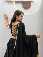 Rangdhara Pure Cotton Navratri Lehenga Choli with Gota Patti Work, 6 Meter Flair & Latkan Dupatta