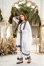 Kashvini Heavy Mal Chanderi Embroidered Sequins Kurti Palazzo with Cutwork Dupatta Set