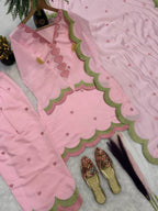 Classy Mul Chanderi Embroidery Work Salwar Suit Set