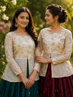 Trending Designer Lehenga with Full Sleeve Embroidered Blouse