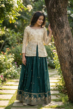 Trending Designer Lehenga with Full Sleeve Embroidered Blouse