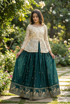Trending Designer Lehenga with Full Sleeve Embroidered Blouse