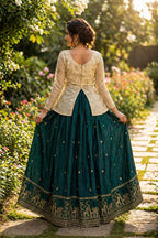 Trending Designer Lehenga with Full Sleeve Embroidered Blouse